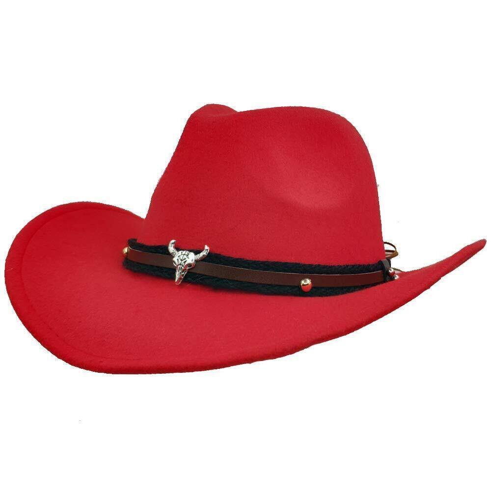 6146 & Fur Felt Cowboy Hat Wide Brim Western Outback Red